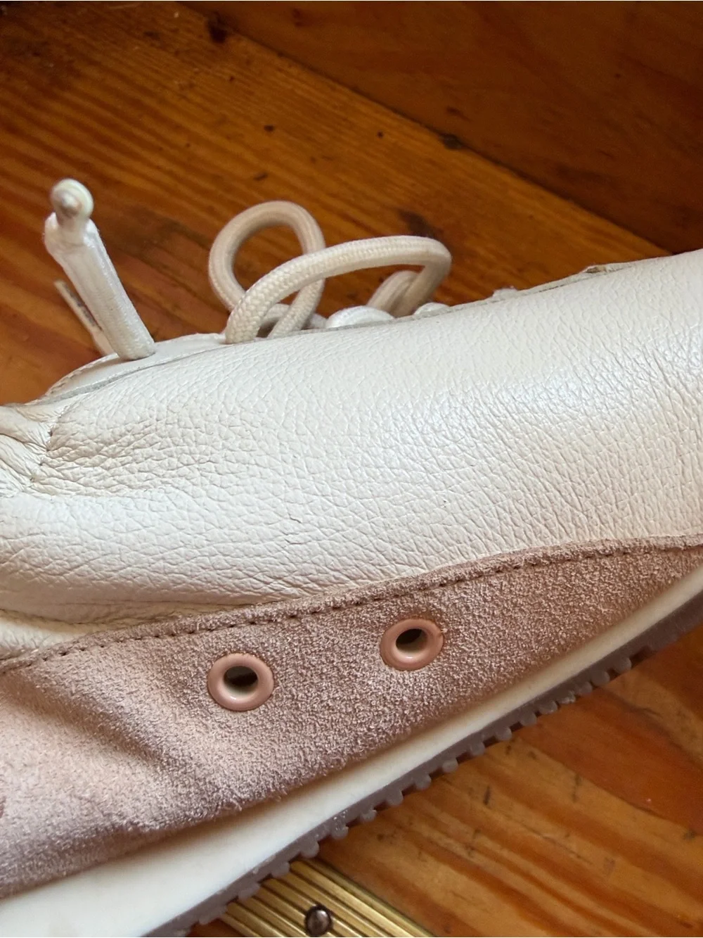 Tory Burch White & Tan Leather + Suede Sneakers — Fits Like 8 / Marked 9M